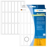 Herma Vielzwecketiketten ablösbar 13 x 50 mm weiss 24 Bl 504 Etik. Handbeschriftung