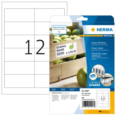 Herma POWER ETIKETTEN A4 25 97x42,3