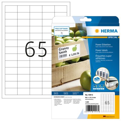 Herma POWER ETIKETTEN A4 25 38,1x21,2