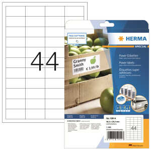 Herma Etiketten stark haftend 48,3 x 25,4 mm weiss 25 Bl 1100 Etik.