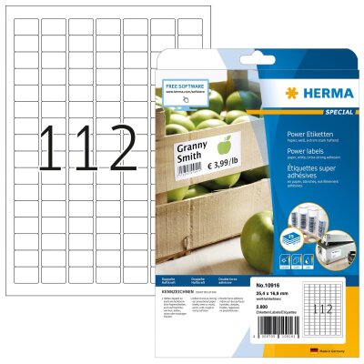 Herma POWER ETIKETTEN A4 25 25,4x16,9