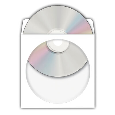 Herma CD-DVD Hülle Papier mit Sichtfenster 129 x 130 mm 100 Stück