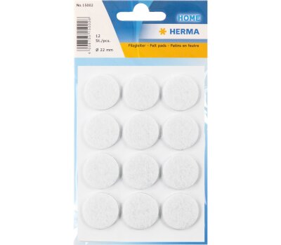 Herma HOME FILZGLEITER WEISS Ø 22 mm