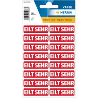 Herma Textetiketten 12 x 40 mm EILT SEHR rot 320 Etik.