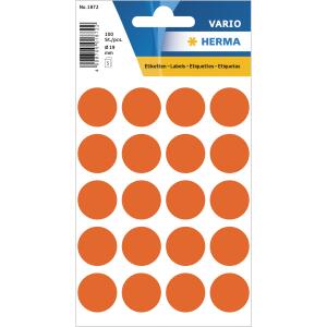 HERMA Markierungspunkt VARIO 19mm Papier rot 100 Etik./Pack.