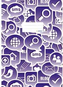 HERMA Heftschoner ´Social Icons´, DIN A4, aus PP, violett