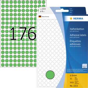 HERMA Markierungspunkt 8mm Papier grün 5.632 Etik./Pack.