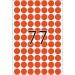 Etikett 13mm Farbpunkt rot 2464 Stück
