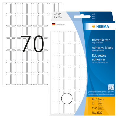 Herma BÜROPACKUNG VIELZWECKETIK. WEISS 8x20