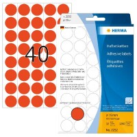 Herma Farbpunkte permanent haftend Ø 19 mm rot 1280 Etik. Handbeschriftung