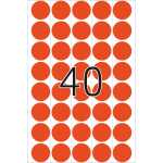 HERMA Markierungspunkt 19mm Papier rot 1.280 Etik./Pack.