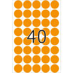 HERMA Markierungspunkt 19mm Papier leuchtorange 960 Etik./Pack.