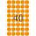 HERMA Markierungspunkt 19mm Papier leuchtorange 960 Etik./Pack.