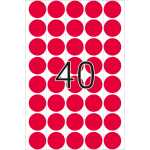 HERMA Markierungspunkt 19mm Papier leuchtrot 960 Etik./Pack.