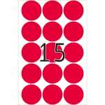 HERMA Markierungspunkt 32mm Papier leuchtrot 360 Etik./Pack.