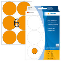 Herma Farbpunkte permanent haftend Ø 50 mm leuchtorange 144 Etik. Handbeschriftung