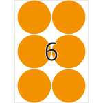 Herma Farbpunkte permanent haftend Ø 50 mm leuchtorange 144 Etik.
