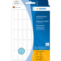 Herma Vielzwecketiketten permanent haftend 12 x 30 mm blau 32 Bl 1120 Etik. Handbeschriftung