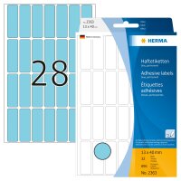 Herma Vielzwecketiketten permanent haftend 13 x 40 mm blau 32 Bl 896 Etik. Handbeschriftung