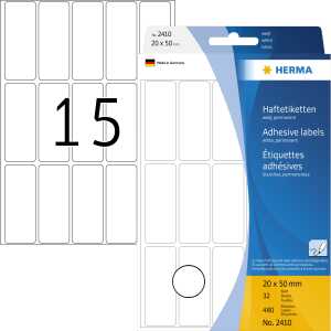 Herma Vielzwecketiketten permanent 20 x 50 mm weiss 32 Bl 480 Etik.