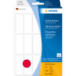 Herma Vielzwecketiketten permanent 20 x 50 mm leuchtrot...