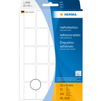 Herma Vielzwecketiketten permanent haftend 22 x 32 mm weiss 32 Bl 640 Etik. Handbeschriftung