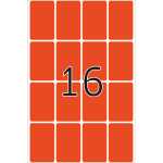 Herma Vielzwecketiketten permanent 25 x 40 mm rot 32 Bl 512 Etik.