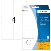 Herma Vielzwecketiketten permanent haftend 52 x 82 mm weiss 32 Bl 128 Etik. Handbeschriftung