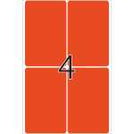 Herma Vielzwecketiketten permanent 52 x 82 mm rot 32 Bl 128 Etik.