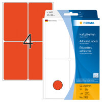 Herma Vielzwecketiketten permanent haftend 52 x 82 mm rot...