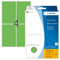 Herma Vielzwecketiketten permanent haftend 52 x 82 mm grün 32 Bl 128 Etik. Handbeschriftung