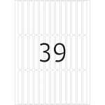 Vielzwecketikett 6x50mm weiß 1248 Stück