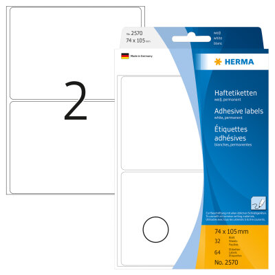 Herma BÜROPACKUNG VIELZWECKETIK. WEISS 74x105