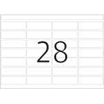 Etikett DP1 13x40mm weiss 5000 Et Blattgr. 168x120mm 180 Bl 28 Et Bl