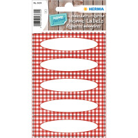 Herma Etiketten für den Haushalt 76 x 23 mm Vichy-Karo rot 4 Bl 20 Etik.