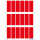 Herma Vielzwecketiketten permanent 12 x 34 mm rot 90 Etik.