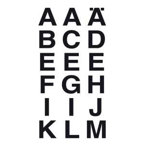 Selbstklebende Buchstaben zum Kennzeichnen, Beschriften und Markieren.