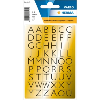 Herma VARIO BUCHSTABEN A-Z, SCHWARZ/GOLDFOLIE