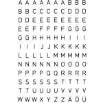 Buchstaben 5 mm A-Z schwarz auf wetterfester, transparenter Folie