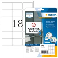 Herma ABLÖSBARE ETIKETTEN A4 25 63,5x46,6