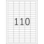 Ablösbare Etiketten A4, 38,1 x 12,7 mm, weiß