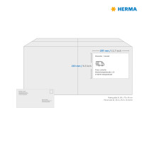 Herma Etiketten für Korrektur und Abdeckung permanent haftend 210 x 297 mm weiss 25 Bl 25 Etik. LaserInkCopy