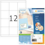 Herma Etiketten permanent 70 x 67,7 mm weiss PREMIUM 100...