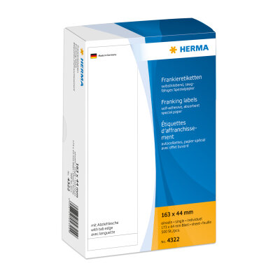 Herma FRANKIERETIKETTEN EINZEL 163x44