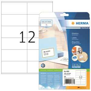 Herma Etiketten permanent 105 x 48 mm weiss PREMIUM 25 Bl 300 Etik.