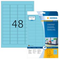 Herma Etiketten ablösbar 45,7 x 21,2 mm blau 20 Bl 960 Etik. LaserInkCopy