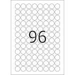 Herma Etiketten ablösbar Ø 20 mm weiss 25 Bl 2400 Etik. LaserInkCopy