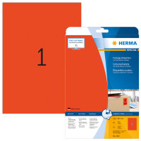 Herma Etiketten ablösbar 210 x 297 mm rot 20 Bl 20...