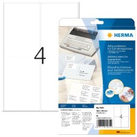 Herma Etiketten für Adressen permanent haftend 102 x 148 mm weiss 20 Bl 80 Etik. für Schreibmaschine