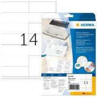 Herma Etiketten für Adressen permanent haftend 105 x 42 mm weiss 20 Bl 280 Etik. für Schreibmaschine